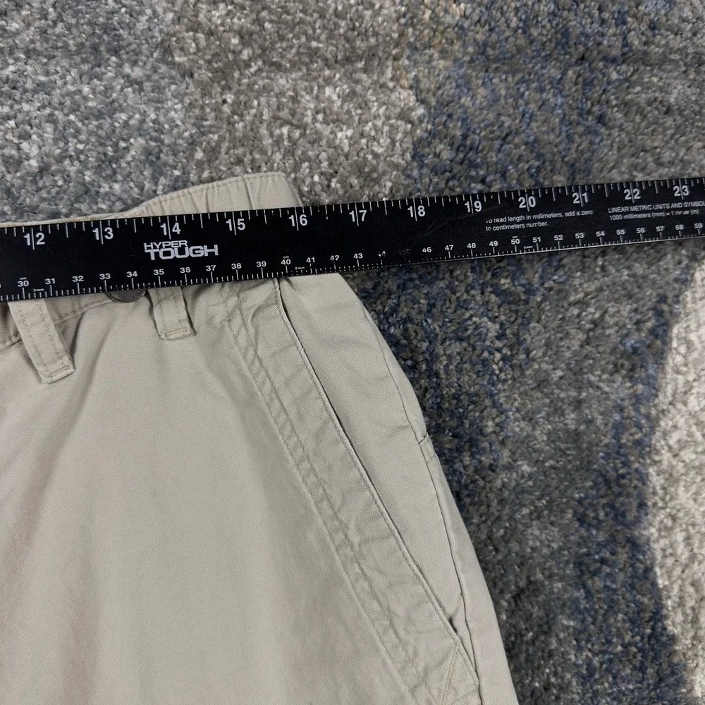 Columbia Mens Tan Khaki Outdoor Cargo Hiking Pants Elastic Waist 33x30 Utility